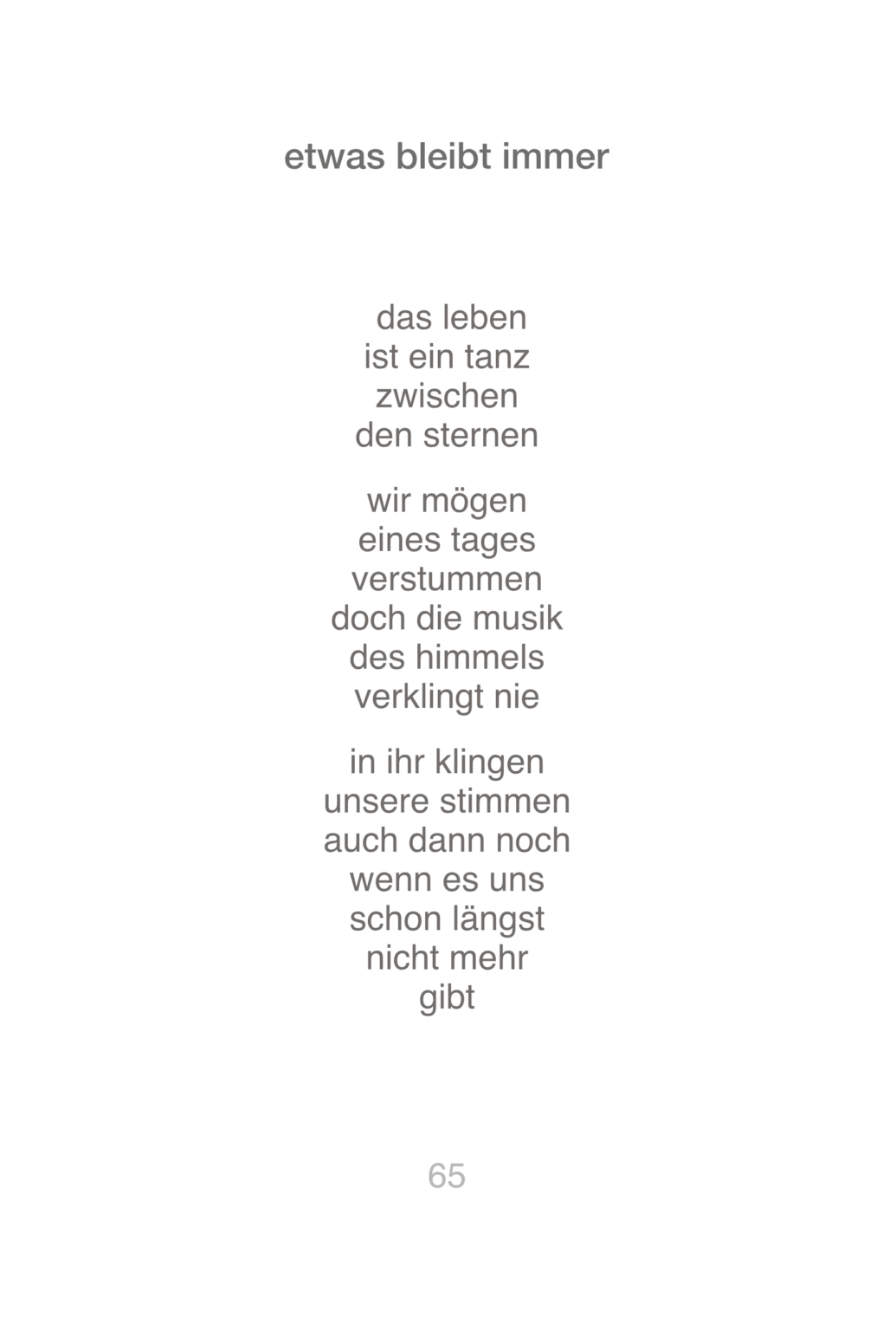 etwas bleibt immer